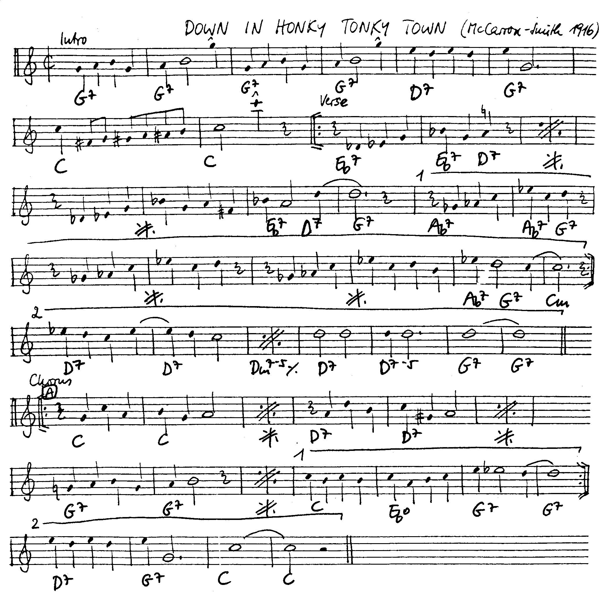 down in honky tonk town leadsheet – book us for your next 20s or gatsby event